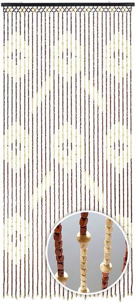 Vorhang SEVILLA Braun - Holzwerkstoff - 90 x 200 x 2 cm