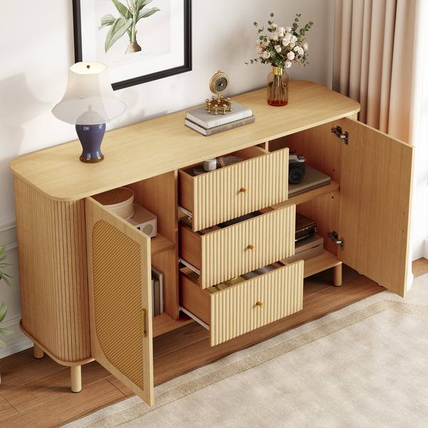 Sideboard RIFTVYNRAK Braun - Holzwerkstoff - 140 x 80 x 40 cm