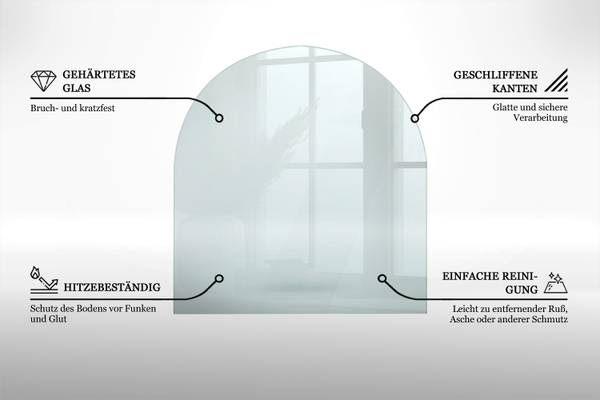 Glasplatte Ovalis Breite: 80 cm