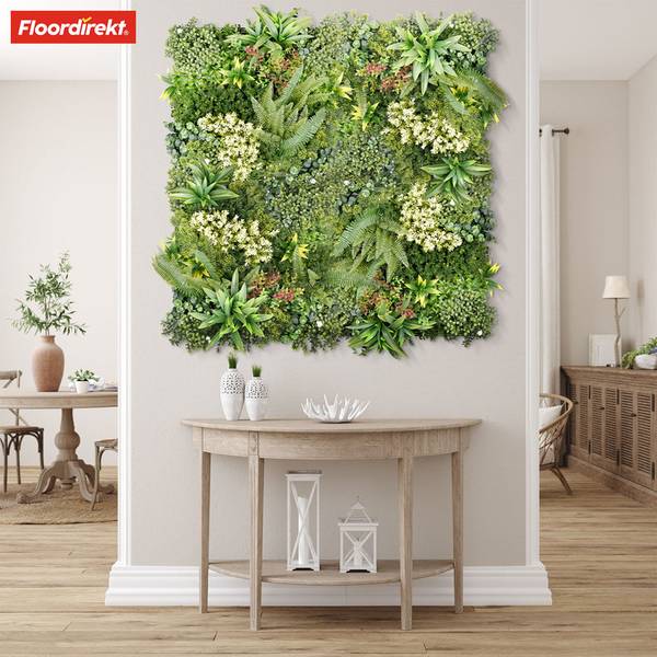 Pflanzenwand Rhea Grün - Kunststoff - 50 x 50 x 50 cm