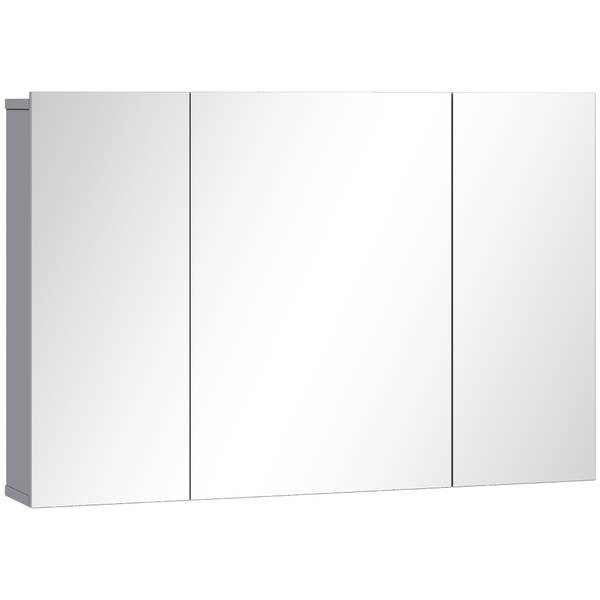 Spiegelschrank 834-366V91GY Grau - Holzwerkstoff - 15 x 60 x 90 cm