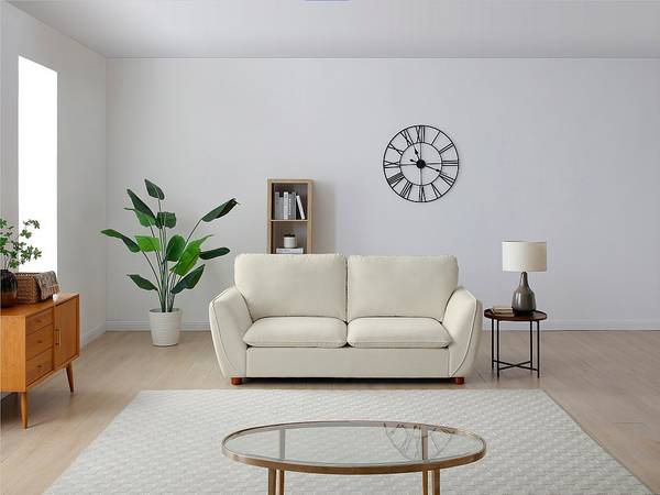Sofa ohne Schlafmöglichkeit MENARDIA Weiß - Textil - 89 x 92 x 207 cm