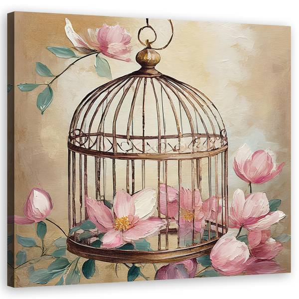 Wandbild shabby chic blumen 50 x 50 cm