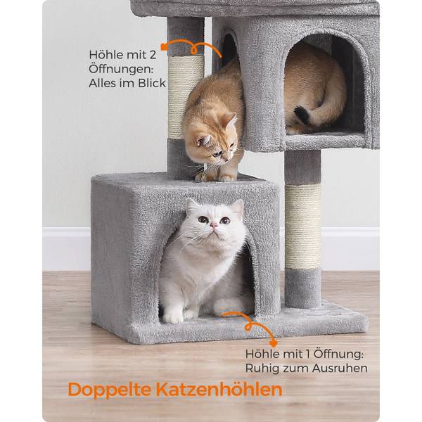 Katzenbaum Juba Grau - Holzwerkstoff - 32 x 74 x 49 cm