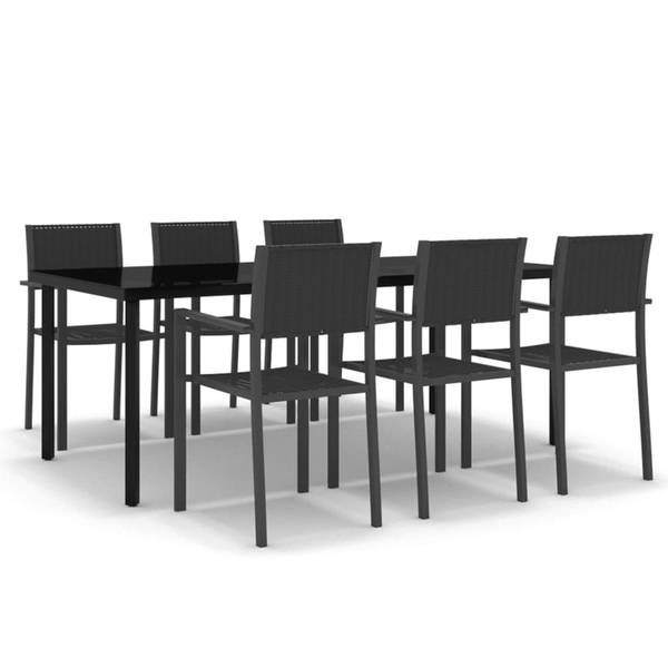 Salle à manger 3013401-3 (lot de 7) Noir - Nombre de pièces dans le lot : 7
