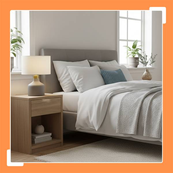 Lampe de table tissu & pied béton Doré - Gris - Blanc - Lin - Fer - Béton - 25 x 35 x 25 cm