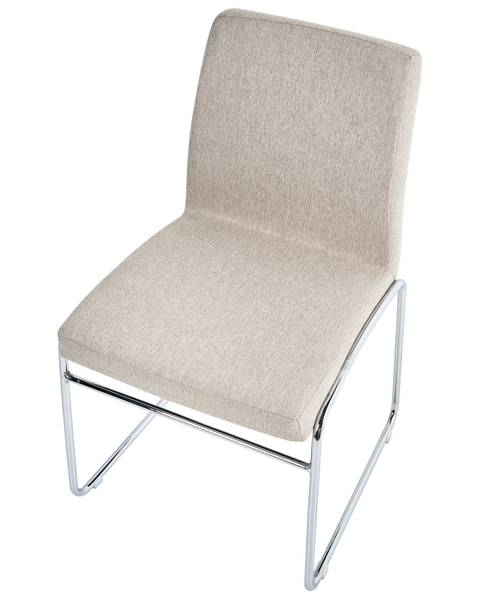 Stuhl LECCO 2-tlg Beige - Silber