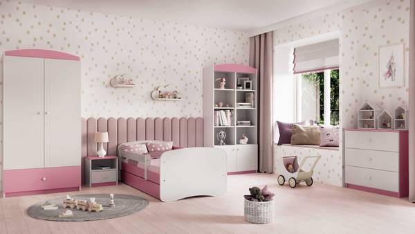 Kinderkleiderschrank Basic Hellrosa