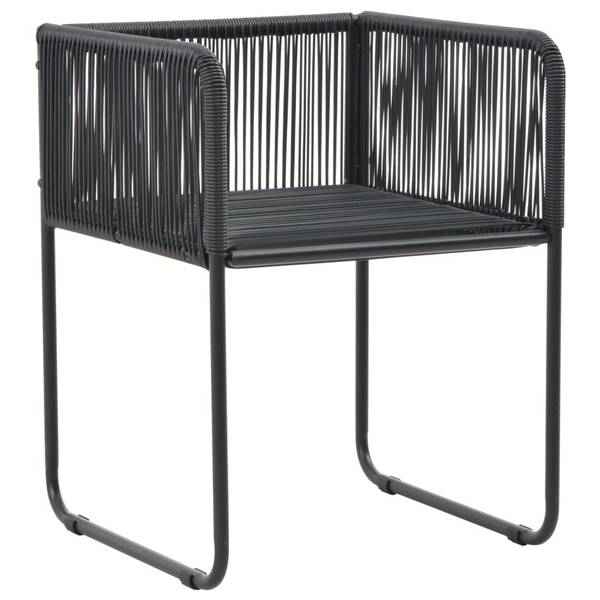 Eetset 3004876-3 set van 7 zwart - Diepte: 150 cm