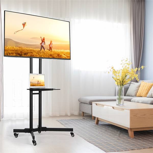 TV Ständer ARE20 Schwarz - Metall - 89 x 160 x 66 cm