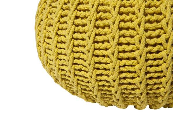 Pouf CONRAD Senfgelb - Gelb - 50 x 35 x 50 cm