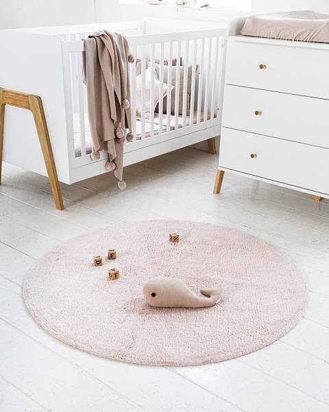 Kindervloerkleed Circle roze - textiel - 120 x 1 x 120 cm