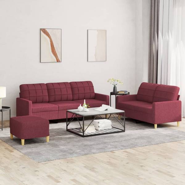 Ensemble de canapés 3032141-3 Brun rouge