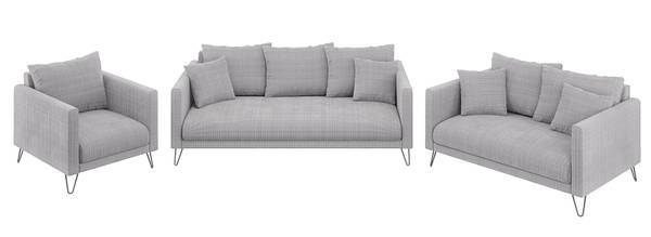 Sofa 3-Sitzer Harmony Hellgrau