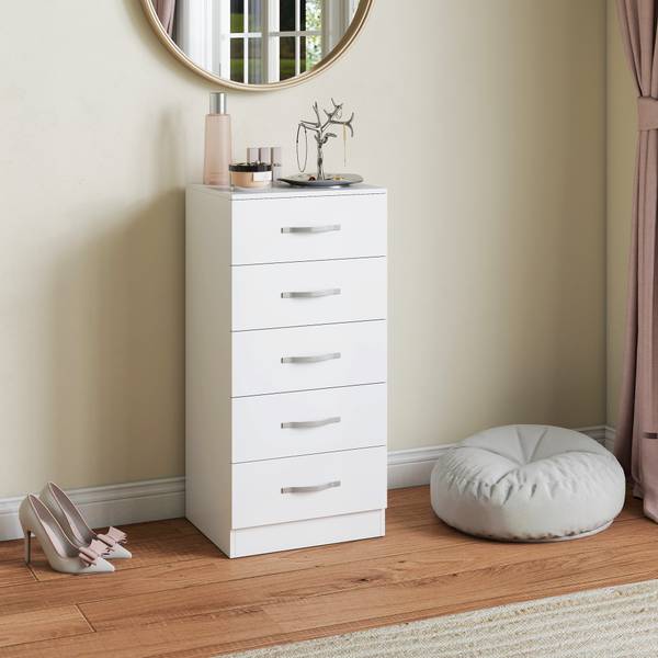 Kommode 83D-118V90WT Weiß - Holzwerkstoff - 35 x 85 x 40 cm