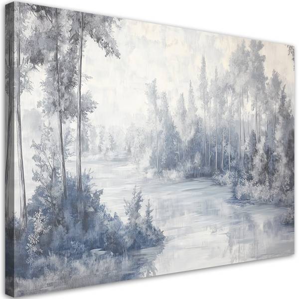 Tableau déco rivière arbres nature 60 x 40 cm