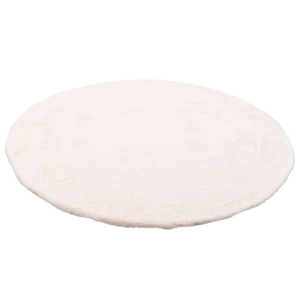 Tapis Plush Blanc crème - 160 x 160 cm