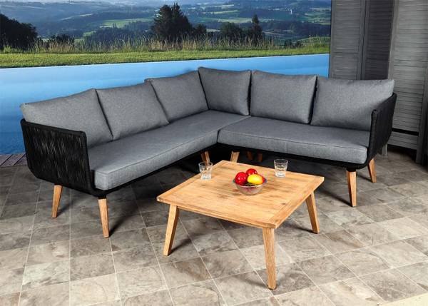 Garten-Garnitur L30 (2er-Set) Schwarz - Braun - Grau