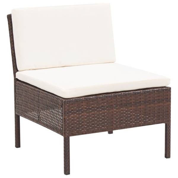 Tuin Loungeset 3001269 set van 3 bruin - polyester - staal - 69 x 67 x 57 cm