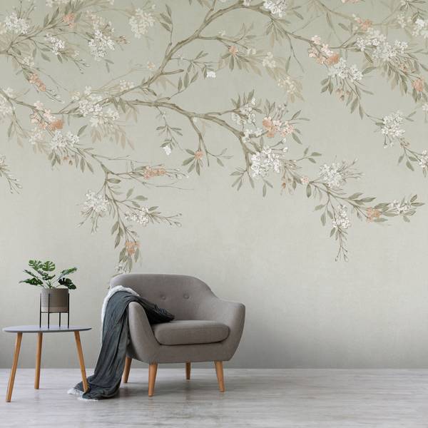 Fototapete Blossom Grün - Fleece - 280 x 300 x 2 cm