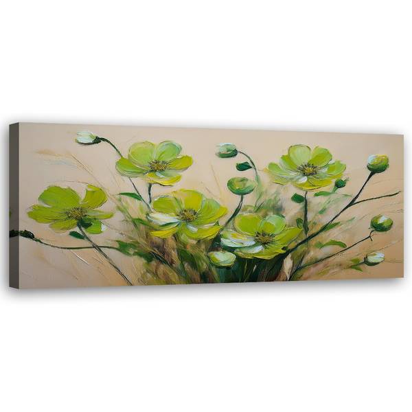 Wandbild blumen pflanzen komposition 90 x 30 cm