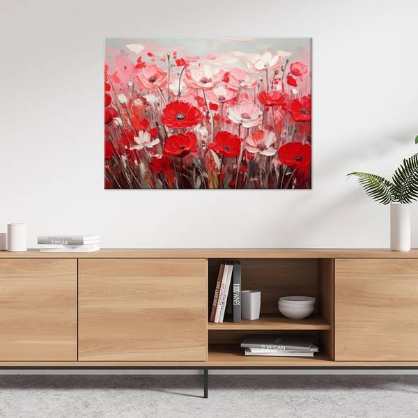 Wandbild Blumen 120 x 80 cm