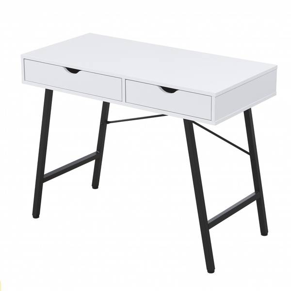 Schreibtisch BOSTON mit Schublade Weiß - Holzwerkstoff - 50 x 151 x 120 cm