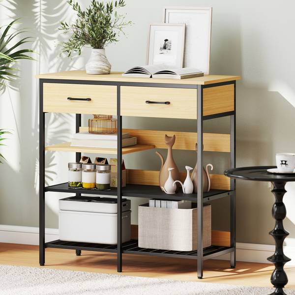 Sideboard 83A-341V90ND Braun - Stahl - 40 x 91 x 90 cm