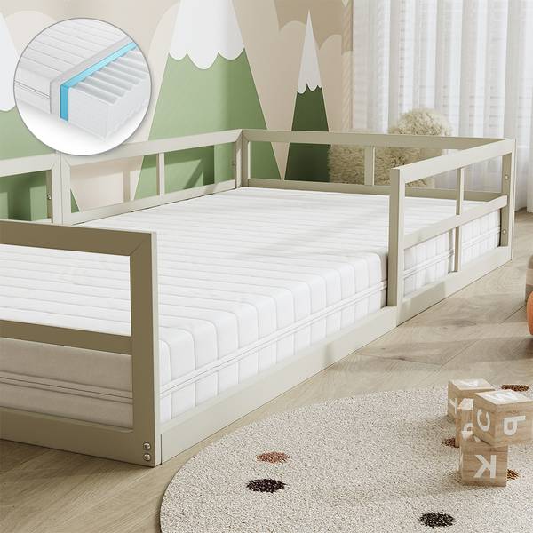 Bodenbett aus Metall Minno 57755 Hellbeige
