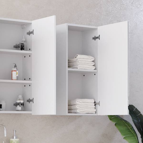 Badschrank Fredd 30379 Hochglanz Weiß