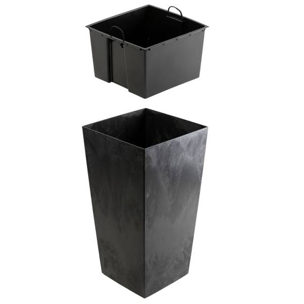 Blumentopf Flore 3er-Set Schwarz