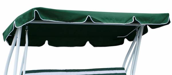 Dachplane für Hollywoodschaukel MIAMI Grün - Polyester - 228 x 1 x 120 cm