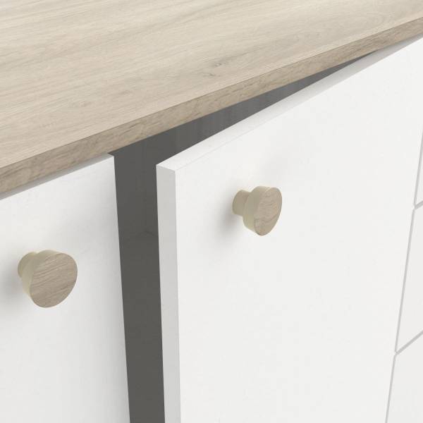 Sideboard mit 3 Türen und 2 Schubladen Braun - Holzwerkstoff - 42 x 86 x 120 cm