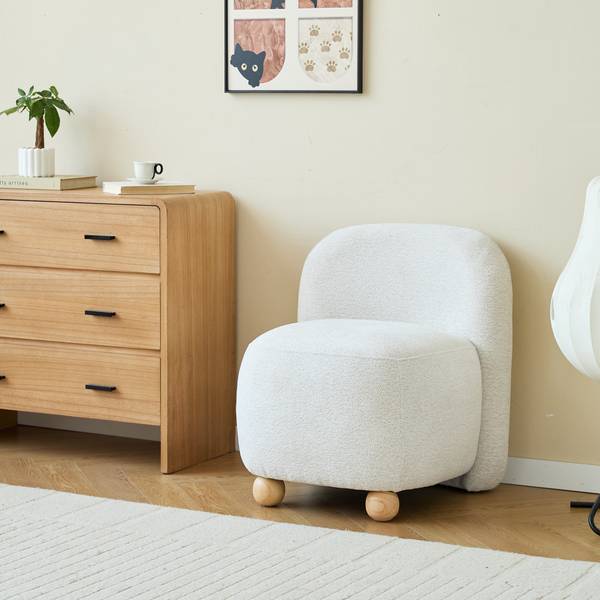 Einzelsessel KOKKOLA Beige - Massivholz - 57 x 62 x 61 cm