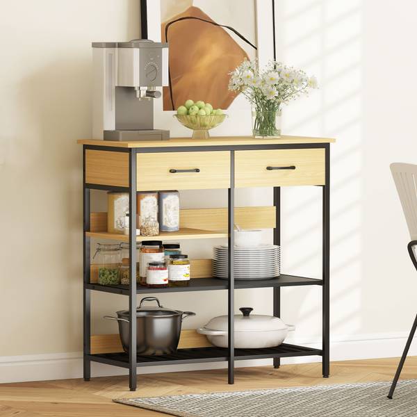 Sideboard 83A-341V90ND Braun - Stahl - 40 x 91 x 90 cm