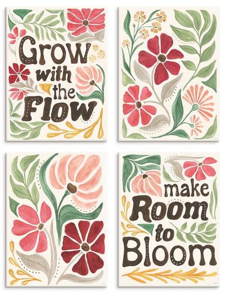 Leinwandbilder Modern Petals Set 4tlg. 30 x 40 cm