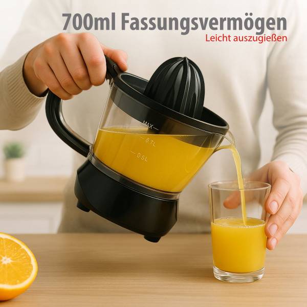 Elektrische Zitruspresse MEALEL165009 Schwarz - Kunststoff - 16 x 21 x 16 cm