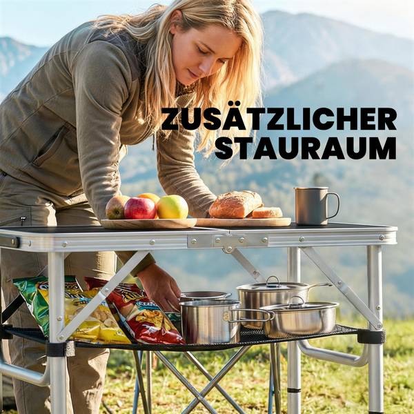 Campingtisch A20-653V00MX Schwarz - Metall - 40 x 60 x 60 cm