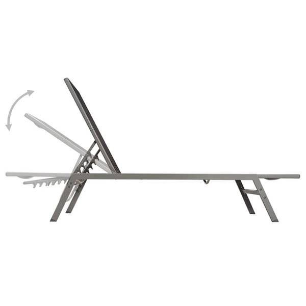 Sonnenliege M607581 Schwarz - Metall - 58 x 95 x 200 cm