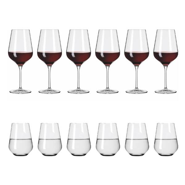 Gläser-Set Lichtweiss Aurelie 12-teilig Kristallglas - 31 x 33 x 39 cm