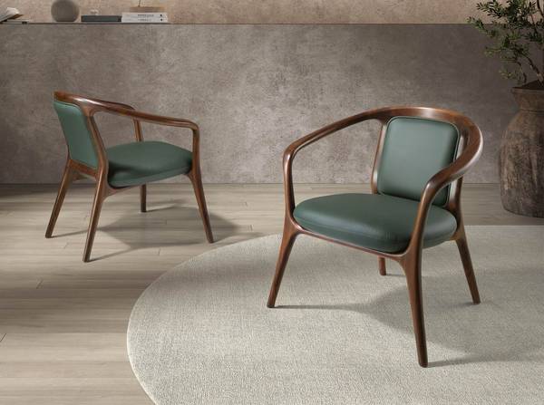 Fauteuil 5181 Vert - Tissu - Vinyle - 71 x 72 x 64 cm
