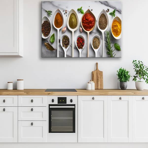 Wandbild aromatische gewürze für die 60 x 40 cm