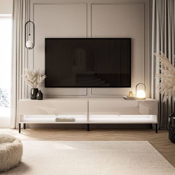 TV-Schrank CALANTE Beige - Holzwerkstoff - 180 x 44 x 35 cm