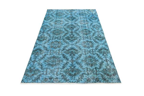 Vloerkleed Ultra Vintage DCCXII turquoise - wol - 109 x 1 x 203 cm