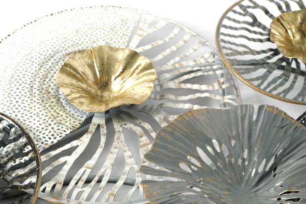 Metallbild ROOTS Silber - Metall - 50 x 10 x 105 cm