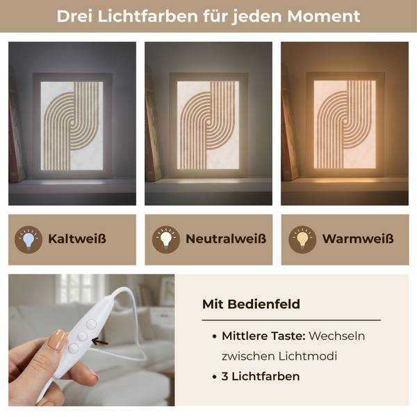 TISCHLEUCHTE Linien 15 x 20 cm