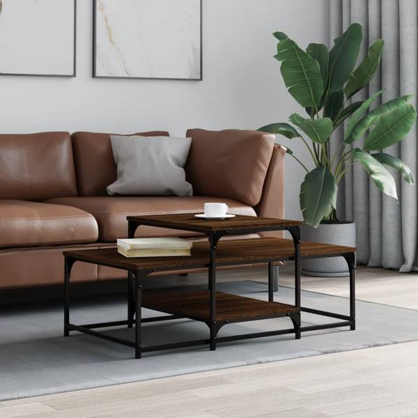 Couchtisch D772 Eiche Schwarzbraun Dekor