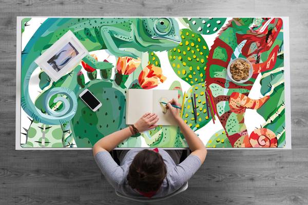 Tischmatte Kroma Grün - Polyester PVC - 100 x 50 x 1 cm