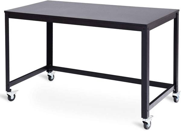 Schreibtisch Mobile Schwarz - Holzwerkstoff - Metall - 60 x 75 x 120 cm