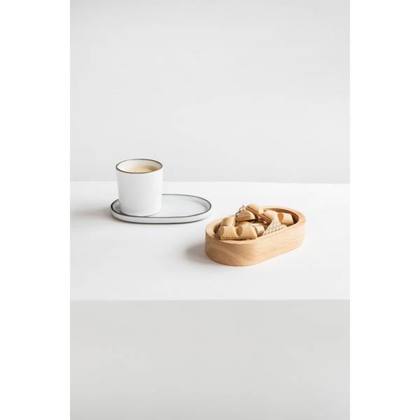 Servierschale MANGO Beige - Massivholz - 10 x 4 x 18 cm